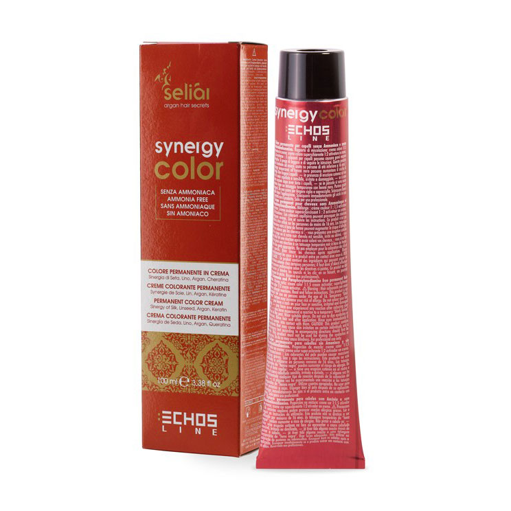 Уцінка! Безаміачна крем-фарба для волосся Echosline Seliar Synergy Color з арганою та кератином 7.0 Blonde, 100 мл